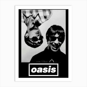 come back oasis britpop music band 3 Art Print