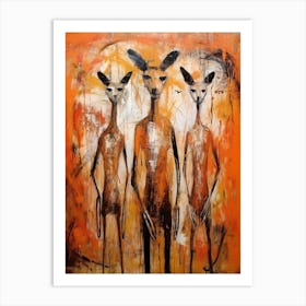 Kangaroo Abstract Expressionism 1 Art Print