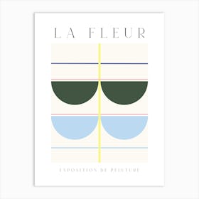 La Fleur Geometric Flowers Poster Set 5 Art Print