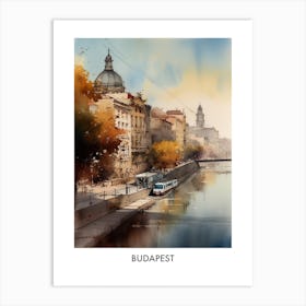 Budapest Watercolor 3 Travel Poster Art Print