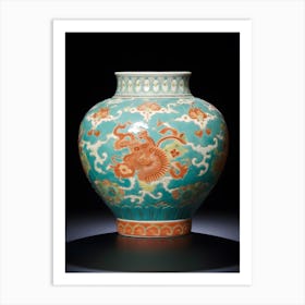 Qing Dynasty Vase Art Print