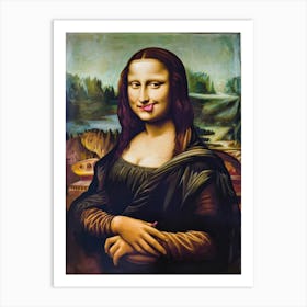 Mona Lisa's Mischievous Muse Art Print