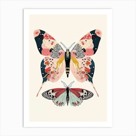 Colourful Insect Illustration Butterfly 26 Art Print