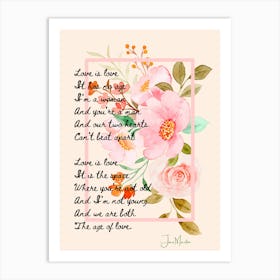 Love Has No Age Sign Art Print