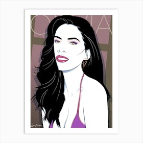 Olivia Munn - Retro 80s Style Art Print