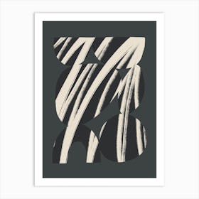 Bold Shapes 3 Black Art Print