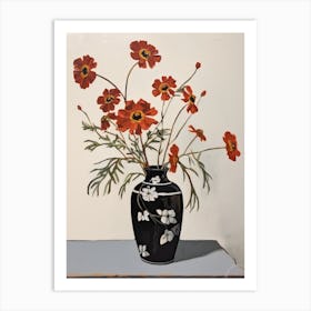 Bouquet Of Helenium Flowers, Autumn Fall Florals Painting 0 Art Print