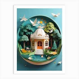 House In The Garden Art Print