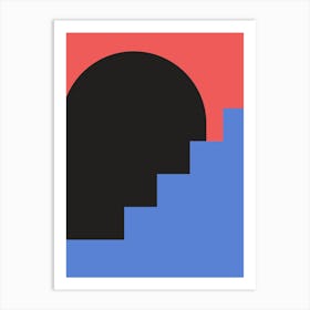 Stairway To Heaven Bauhaus Style Abstract Illustration Art Art Print