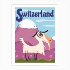 Goat In Switzerland Art Print