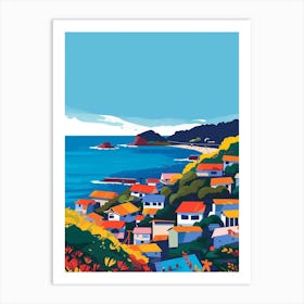 Kamakura Japan 1 Colourful Illustration Art Print