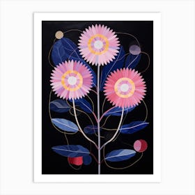 Asters 8 Hilma Af Klint Inspired Flower Illustration Art Print