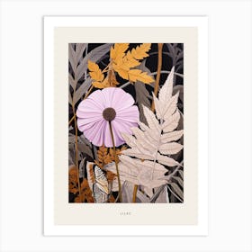 Flower Illustration Lilac 1 Poster Art Print