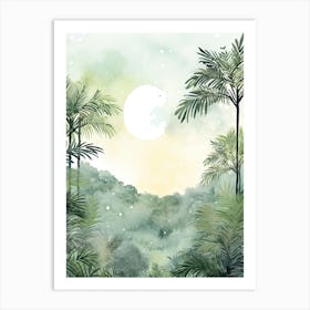 Watercolour Of El Yunque National Forest   Puerto Rico Usa 2 Art Print