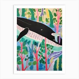 Maximalist Animal Painting Humpback Whale 3 Art Print