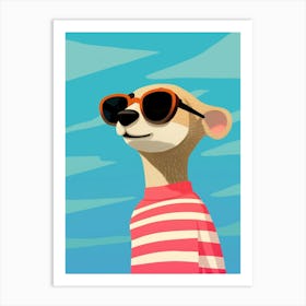 Little Meerkat 2 Wearing Sunglasses Art Print