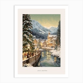 Vintage Winter Poster Lech Austria 4 Art Print