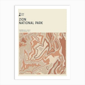 Zion National Park Series Utah Usa Art Print