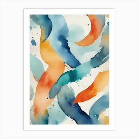 Watercolor Feathers Art Print