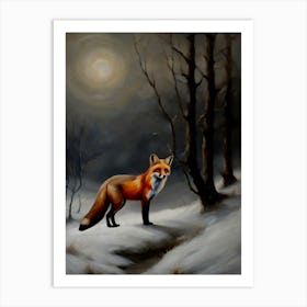 Winter Fox Art Print