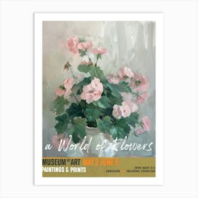 A World Of Flowers, Van Gogh Exhibition Geranium 2 Art Print