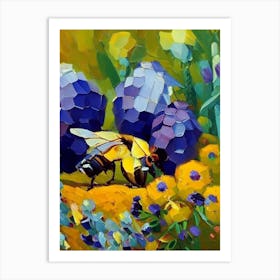 Forager Bees 1 Painting Art Print