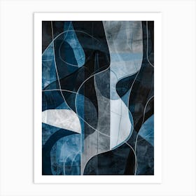 Abstract Blue Painting 19 Art Print