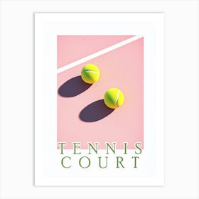 Tennis Court Poster Art Print