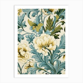 Victorian Floral Wallpaper 5 Art Print