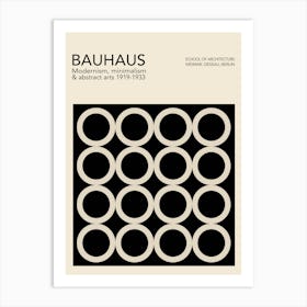 Black Modernist Bauhaus Art Print