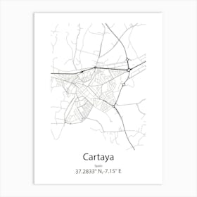 Cartaya,Spain Minimalist Map Art Print