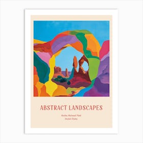 Colourful Abstract Arches National Park Usa 1 Poster Art Print