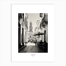 Poster Of Cadiz, Spain, Black And White Analogue Photography 6 Art Print