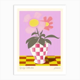 Spring Collection Pansies Flower Vase 2 Art Print
