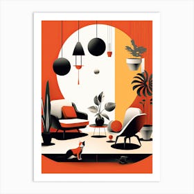 Modern Living Room Art Print