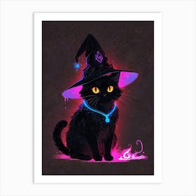 Witch Cat 3 Art Print