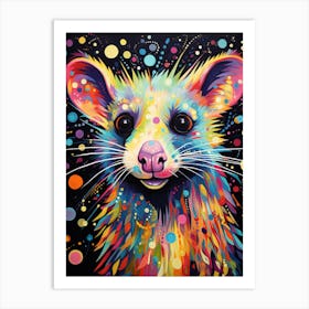  A Gangster Possum Vibrant Paint Splash 2 Art Print