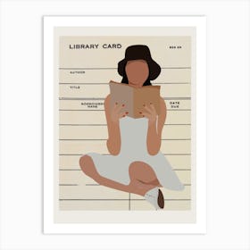 One More Chapter Library Card 1 Art Print