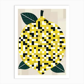 Lemon Pixel Art Art Print