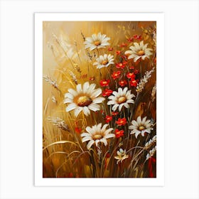 Daisies In The Meadow 11 Art Print