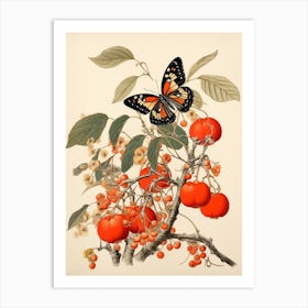 Phoebefy Ukiyo E Paintings Japanese Art Style Of Butterflies Art Print