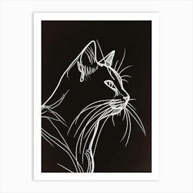 Colorpoint Shorthair Cat Minimalist Illustration 1 Art Print