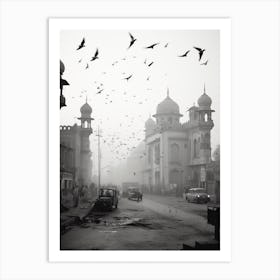 Lahore, Pakistan, Black And White Old Photo 2 Art Print