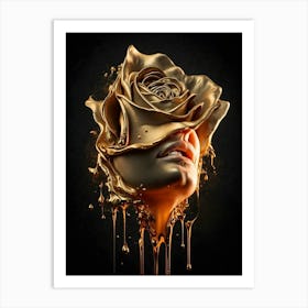 Gold Rose 5 Art Print