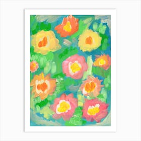 Abstract Floral 1 Art Print