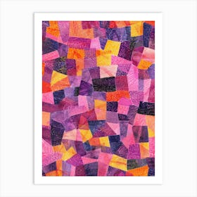 Purple Patchwork Art Print