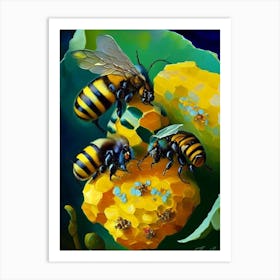 Larva Bees 2 Painting Art Print