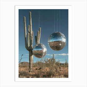 Mirror Balls In The Desert 2 Art Print