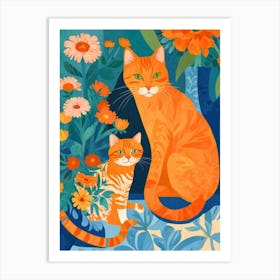 Orange Tabby Cats Art Print