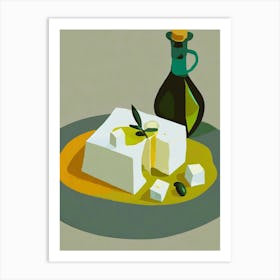 Olives And Feta Cheese Art Print